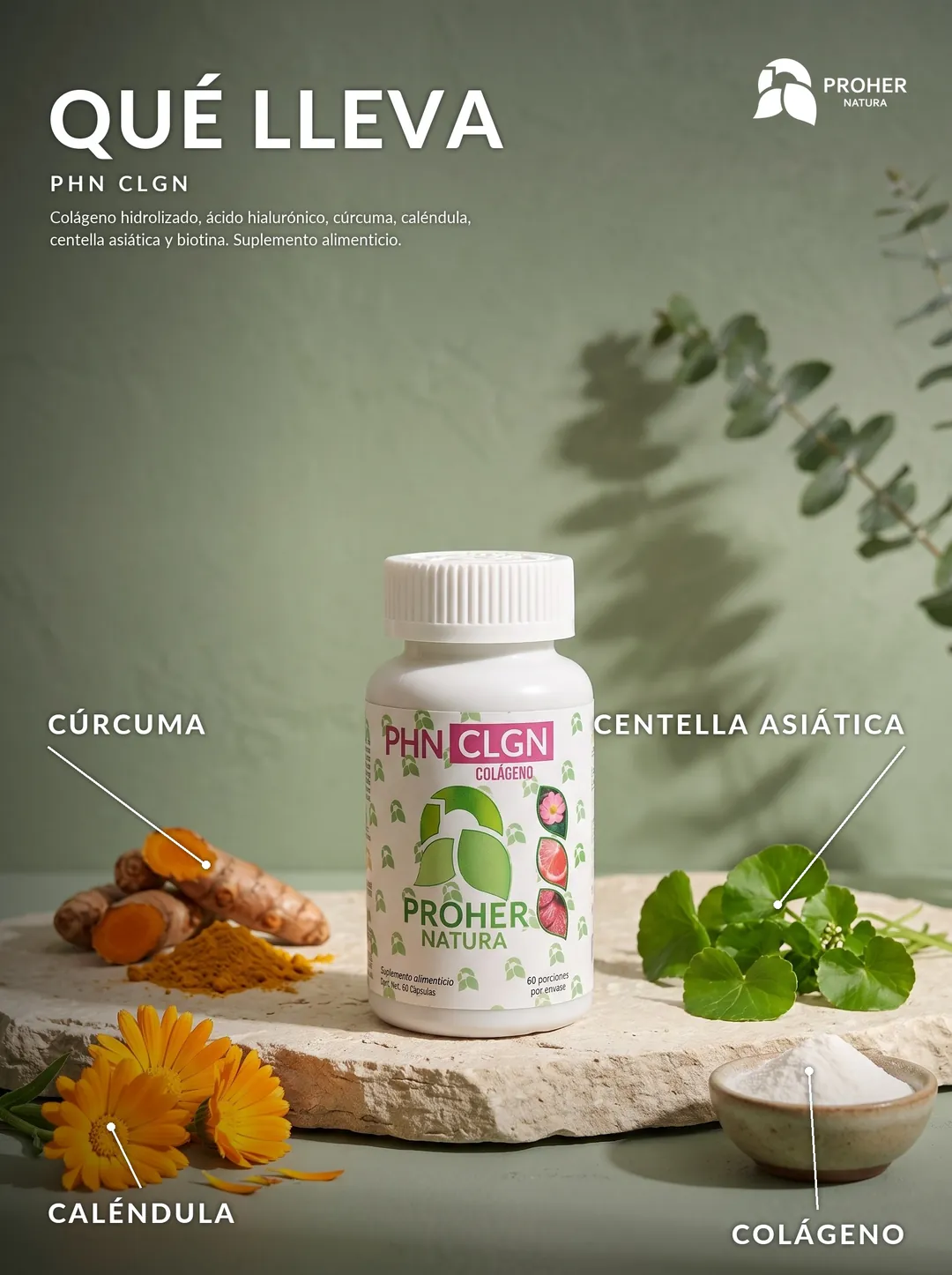Colágeno CLGN Proher Natura, imagen 3 de 5